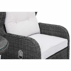 Luxury Rattan Recliner Bistro Set In Stone By Primrose Living 14 Luxury Rattan Recliner Bistro Set In Stone By Primrose Living -Plants outlet store FU102384 Dark Grey 1 ChairCushionandLever c452