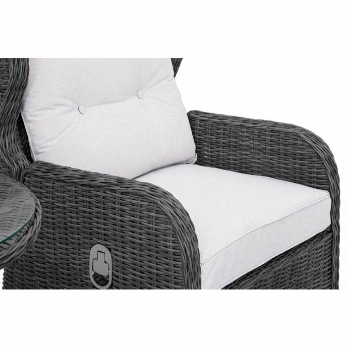 Luxury Rattan Recliner Bistro Set In Stone By Primrose Living 7 Luxury Rattan Recliner Bistro Set In Stone By Primrose Living - Image 5