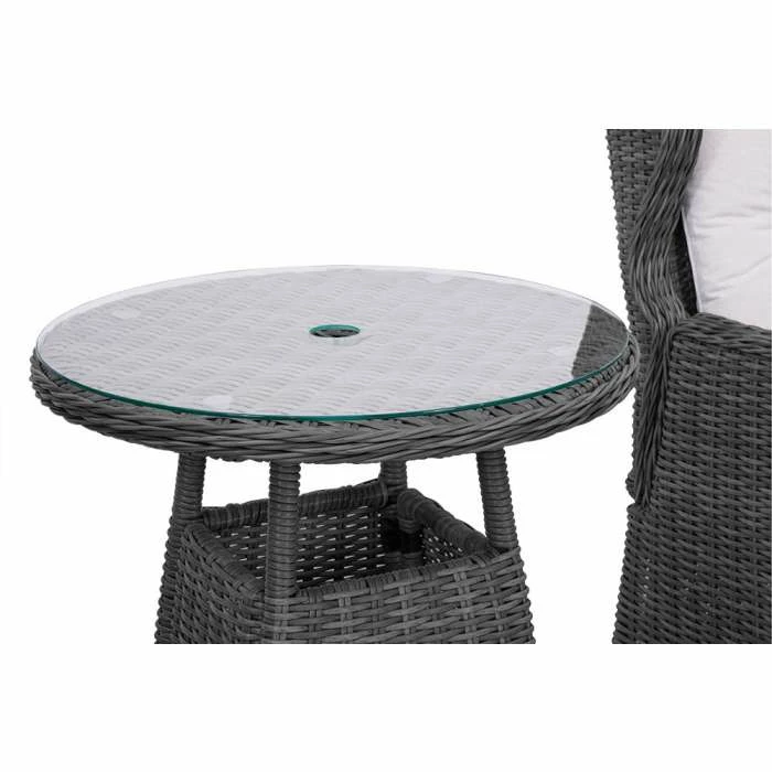 Luxury Rattan Recliner Bistro Set In Stone By Primrose Living 5 Luxury Rattan Recliner Bistro Set In Stone By Primrose Living - Image 3