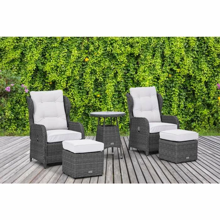 Luxury Rattan Recliner Bistro Set In Stone By Primrose Living 9 Luxury Rattan Recliner Bistro Set In Stone By Primrose Living - Image 7