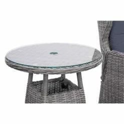 Luxury Rattan Recliner Bistro Set In Pebble By Primrose Living -Plants outlet store FU102385 Light Grey 6 TabelClose 91df