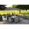 Luxury Rattan 6 Seater Circular Garden Dining Set In Pebble By Primrose Living -Plants outlet store FU102388 Light Grey FullSet bbf0