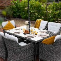 Luxury Rattan 6 Seater Rectangular Garden Dining Set In Stone By Primrose Living 8 Luxury Rattan 6 Seater Rectangular Garden Dining Set In Stone By Primrose Living -Plants outlet store FU102390 PRI1296 Primrose Furniture Un Cropped 51 FU102389copyRESIZED FullSetCl 52a8