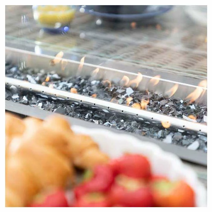 Luxury Rattan 6 Seater Oval Fire Pit Table Garden Dining Set By Primrose Living 7 Luxury Rattan 6 Seater Oval Fire Pit Table Garden Dining Set By Primrose Living - Image 5