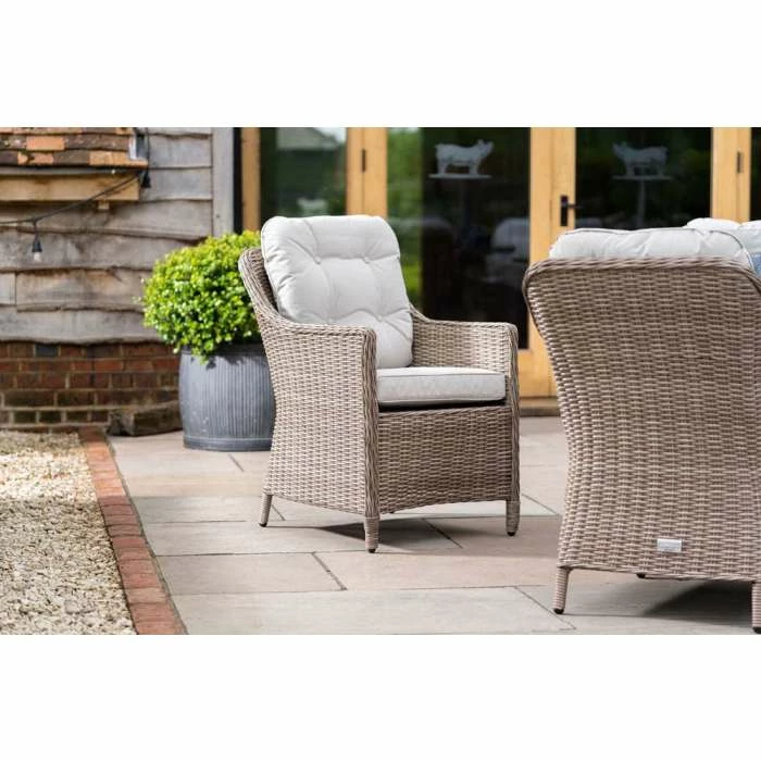 Luxury Rattan 6 Seater Oval Fire Pit Table Garden Dining Set By Primrose Living 3 Luxury Rattan 6 Seater Oval Fire Pit Table Garden Dining Set By Primrose Living