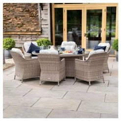 Luxury Rattan 6 Seater Oval Fire Pit Table Garden Dining Set By Primrose Living 13 Luxury Rattan 6 Seater Oval Fire Pit Table Garden Dining Set By Primrose Living -Plants outlet store FU102394 Main abd8