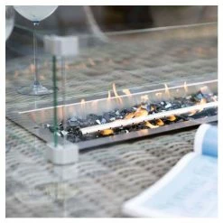 Luxury Rattan 6 Seater Oval Fire Pit Garden Dining Set In Pebble By Primrose Living -Plants outlet store FU102396 5 a918