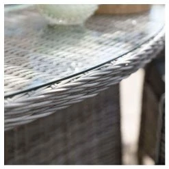 Luxury Rattan 6 Seater Oval Fire Pit Garden Dining Set In Pebble By Primrose Living -Plants outlet store FU102396 8 28da