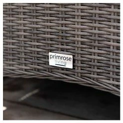 Luxury Rattan 8 Seater Rectangular Fire Pit Table Garden Dining Set In Stone By Primrose Living -Plants outlet store FU102398 7 261e