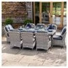 Luxury Rattan 8 Seater Rectangular Fire Pit Garden Dining Set In Pebble By Primrose Living 2 Luxury Rattan 8 Seater Rectangular Fire Pit Garden Dining Set In Pebble By Primrose Living -Plants outlet store FU102399 Main 2ccc
