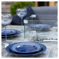 'Peony' Luxury Rattan 8 Seater Garden Sofa Set With Rectangular Fire Pit Table And Stools In Pebble By Primrose Living -Plants outlet store FU102402 2 afba