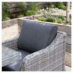 'Peony' Luxury Rattan 8 Seater Garden Sofa Set With Rectangular Fire Pit Table And Stools In Pebble By Primrose Living -Plants outlet store FU102402 6 e122