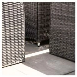 'Peony' Luxury Rattan 8 Seater Garden Sofa Set With Rectangular Fire Pit Table In Stone By Primrose Living -Plants outlet store FU102404 5 0086