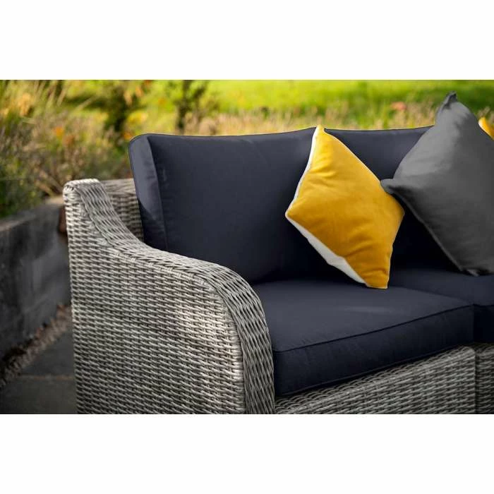 'Peony' Luxury Rattan 5 Seater Garden Sofa Set With Coffee Table And Footstools In Pebble By Primrose Living 6 'Peony' Luxury Rattan 5 Seater Garden Sofa Set With Coffee Table And Footstools In Pebble By Primrose Living - Image 4