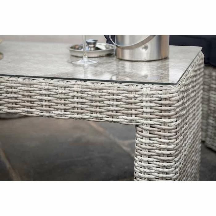 'Peony' Luxury Rattan 5 Seater Garden Sofa Set With Coffee Table And Footstools In Pebble By Primrose Living 7 'Peony' Luxury Rattan 5 Seater Garden Sofa Set With Coffee Table And Footstools In Pebble By Primrose Living - Image 5