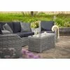 'Peony' Luxury Rattan 5 Seater Modular Garden Sofa Set With Coffee Table In Pebble By Primrose Living -Plants outlet store FU102413 Light Grey 1 3ba7
