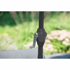 'Peony' Luxury Rattan 6 Seater Garden Sofa Set With Square Rising Table And Parasol In Pebble By Primrose Living -Plants outlet store FU102416 Light Grey Crank d6ff