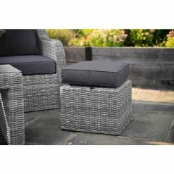 'Peony' Luxury Rattan 9 Seater Garden Sofa Set With Square Rising Table And Footstools In Pebble By Primrose Living 17 'Peony' Luxury Rattan 9 Seater Garden Sofa Set With Square Rising Table And Footstools In Pebble By Primrose Living -Plants outlet store FU102426 Light Grey Footstool fce7