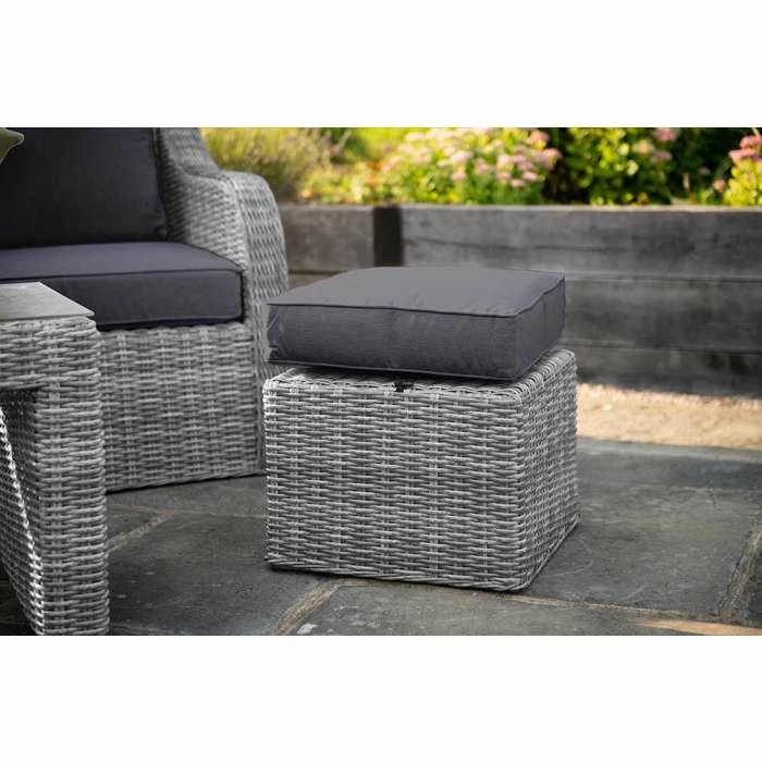 'Peony' Luxury Rattan 9 Seater Garden Sofa Set With Square Rising Table And Footstools In Pebble By Primrose Living 8 'Peony' Luxury Rattan 9 Seater Garden Sofa Set With Square Rising Table And Footstools In Pebble By Primrose Living - Image 6