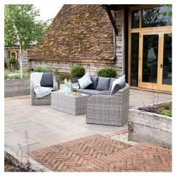 'Peony' Luxury Rattan 5 Seater Garden Sofa Set With Coffee Table In Pebble By Primrose Living 13 'Peony' Luxury Rattan 5 Seater Garden Sofa Set With Coffee Table In Pebble By Primrose Living -Plants outlet store FU102436 2 41ee