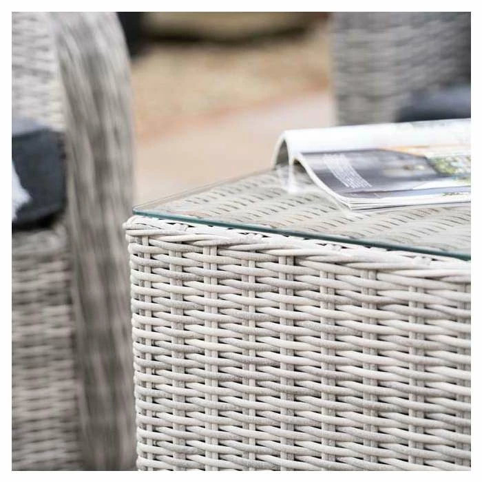 'Peony' Luxury Rattan 5 Seater Garden Sofa Set With Coffee Table In Pebble By Primrose Living 9 'Peony' Luxury Rattan 5 Seater Garden Sofa Set With Coffee Table In Pebble By Primrose Living - Image 7