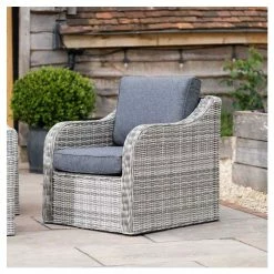 'Peony' Luxury Rattan 4 Seater Garden Sofa Set With Coffee Table In Pebble By Primrose Living -Plants outlet store FU102437 8 faab