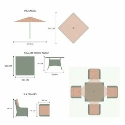 Luxury Rattan 4 Seater Square Garden Dining Set By Primrose Living 11 Luxury Rattan 4 Seater Square Garden Dining Set By Primrose Living -Plants outlet store FU102438 V2 8311