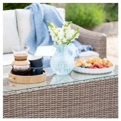 'Peony' Luxury Rattan 5 Seater Garden Sofa Set With Coffee Table By Primrose Living -Plants outlet store FU102440 1 d8ad