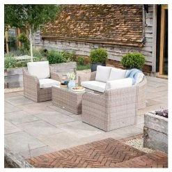'Peony' Luxury Rattan 5 Seater Garden Sofa Set With Coffee Table By Primrose Living -Plants outlet store FU102440 6 e65d