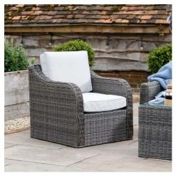 'Peony' Luxury Rattan 5 Seater Garden Sofa Set With Coffee Table In Stone By Primrose Living -Plants outlet store FU102441 6 ad5d