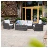 'Peony' Luxury Rattan 5 Seater Garden Sofa Set With Coffee Table In Stone By Primrose Living 1 'Peony' Luxury Rattan 5 Seater Garden Sofa Set With Coffee Table In Stone By Primrose Living -Plants outlet store FU102441 Main 90e4