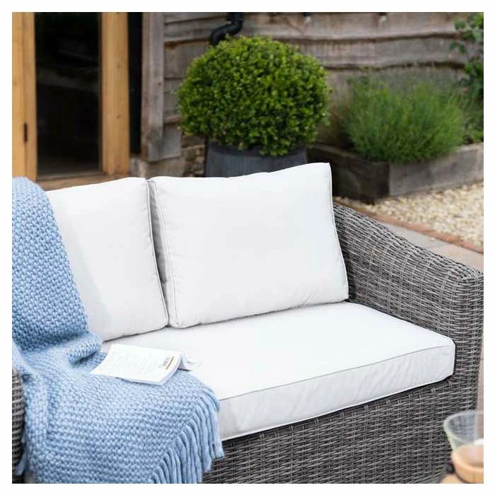 'Peony' Luxury Rattan 4 Seater Garden Sofa Set With Coffee Table In Stone By Primrose Living 5 'Peony' Luxury Rattan 4 Seater Garden Sofa Set With Coffee Table In Stone By Primrose Living - Image 3