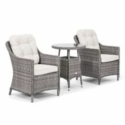 Classic Rattan Bistro Set In Stone By Primrose Living 9 Classic Rattan Bistro Set In Stone By Primrose Living -Plants outlet store FU102444 Bistro 2 b731