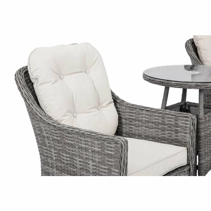 Classic Rattan Bistro Set In Stone By Primrose Living 3 Classic Rattan Bistro Set In Stone By Primrose Living