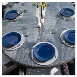 Classic Rattan 8 Seater Oval Garden Dining Set With Parasol In Stone By Primrose Living -Plants outlet store FU102448 7 36fa