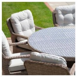 Classic Rattan 8 Seater Oval Garden Dining Set With Parasol By Primrose Living -Plants outlet store FU102449 5199
