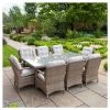 Classic Rattan 8 Seater Rectangular Garden Dining Set With Parasol By Primrose Living -Plants outlet store FU102451 Main 98ca