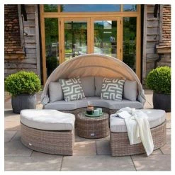 Classic Rattan Modular Daybed Sofa Set With Retractable Canopy By Primrose Living 13 Classic Rattan Modular Daybed Sofa Set With Retractable Canopy By Primrose Living -Plants outlet store FU102453 Main 3a7c