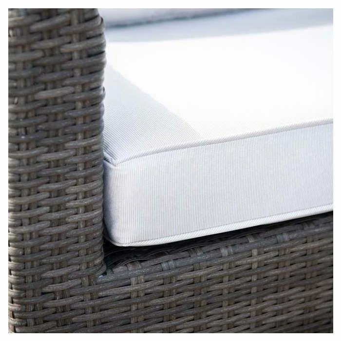 Classic Rattan 5 Seater Garden Sofa Set With Coffee Table And Footstools In Stone By Primrose Living 9 Classic Rattan 5 Seater Garden Sofa Set With Coffee Table And Footstools In Stone By Primrose Living - Image 7