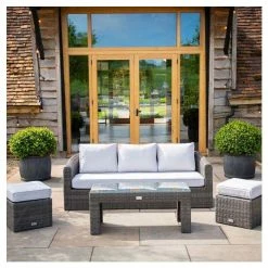 Classic Rattan 5 Seater Garden Sofa Set With Coffee Table And Footstools In Stone By Primrose Living 15 Classic Rattan 5 Seater Garden Sofa Set With Coffee Table And Footstools In Stone By Primrose Living -Plants outlet store FU102454 aa67