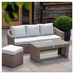 Classic Rattan 5 Seater Garden Sofa Set With Coffee Table And Footstools By Primrose Living 13 Classic Rattan 5 Seater Garden Sofa Set With Coffee Table And Footstools By Primrose Living -Plants outlet store FU102455 1 ca58