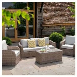 Classic Rattan 5 Seater Garden Sofa Set With Coffee Table By Primrose Living -Plants outlet store FU102459 3 ed42