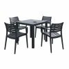 Green And White Four Seater Table & Chairs Garden Dining Set 80cm 1 Green And White Four Seater Table & Chairs Garden Dining Set 80cm -Plants outlet store FU102473 main ad96
