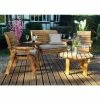 Charles Taylor Wooden Garden 4 Seater Set Round With Grey Cushion 1 Charles Taylor Wooden Garden 4 Seater Set Round With Grey Cushion -Plants outlet store FU102651 1 385b
