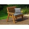 Charles Taylor Wooden Garden Traditional 2 Seater Bench With Grey Cushion And Fitted Cover -Plants outlet store FU102653 1 a499