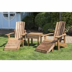 Charles Taylor Aidendack Wooden Garden Chairs And Table Green Set