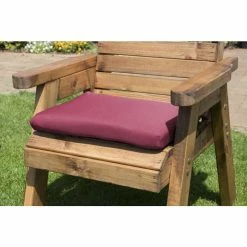 Charles Taylor Aidendack Wooden Garden Chairs And Table Burgundy Set -Plants outlet store FU102656 4 4b9c