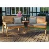 Charles Taylor Wooden Garden Twin Bench Angled Set With Grey Cushion And Standard Covers -Plants outlet store FU102660 1 9798