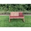 Charles Taylor Wooden Garden Three Seater Rocker With Burgundy Cushion -Plants outlet store FU102673 1 e301