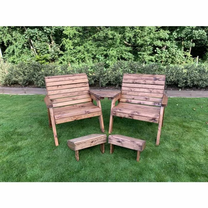 Charles Taylor Wooden Garden Grand Twin Angled With Footstools 3 Charles Taylor Wooden Garden Grand Twin Angled With Footstools